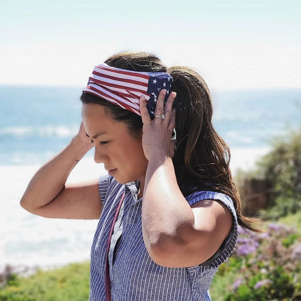 Luxe Tube Turban - American Flag