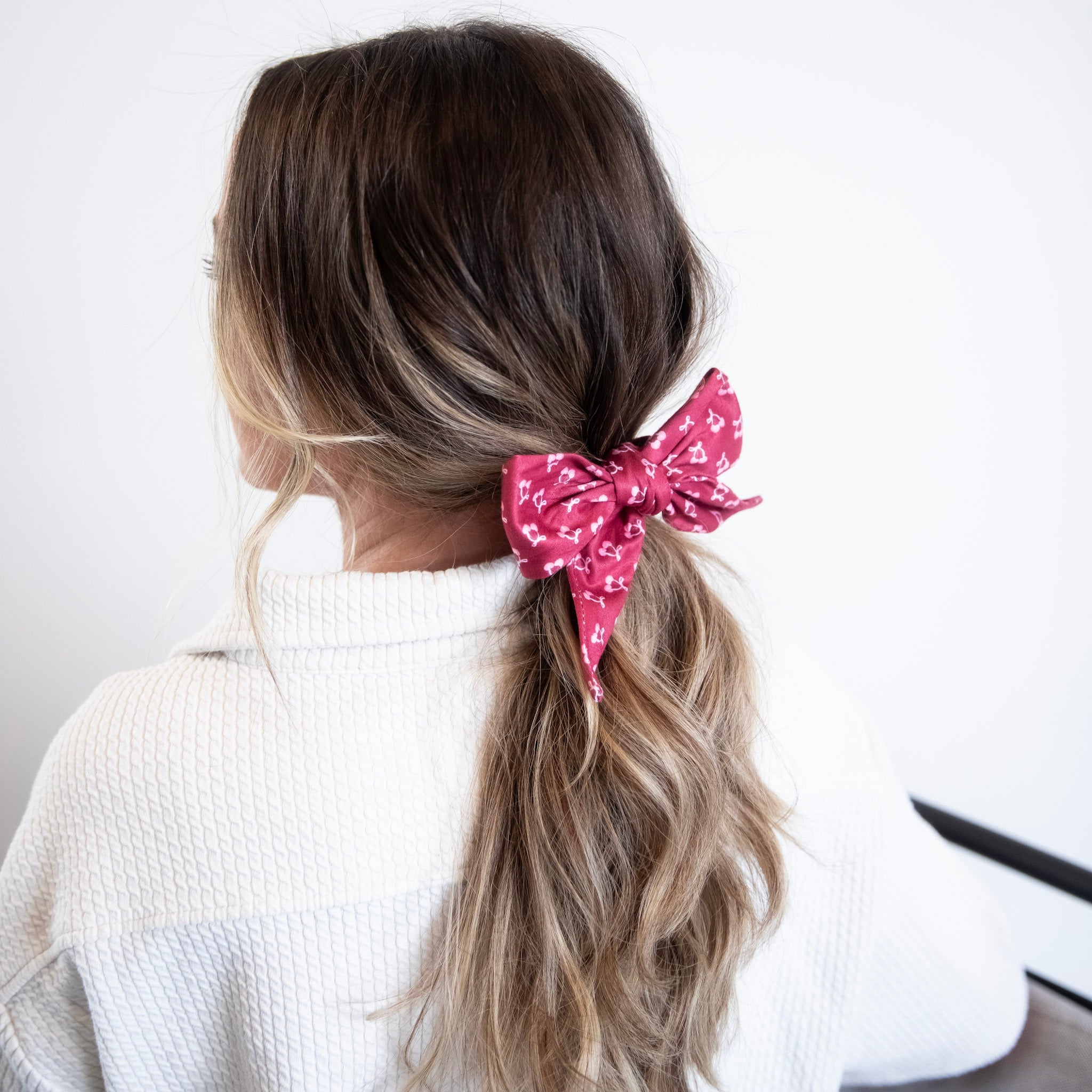 Ultra Soft Knotted Headband - Cherry Print