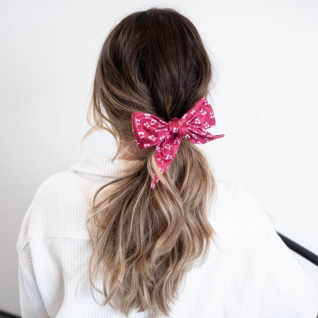 Ultra Soft Knotted Headband - Cherry Print