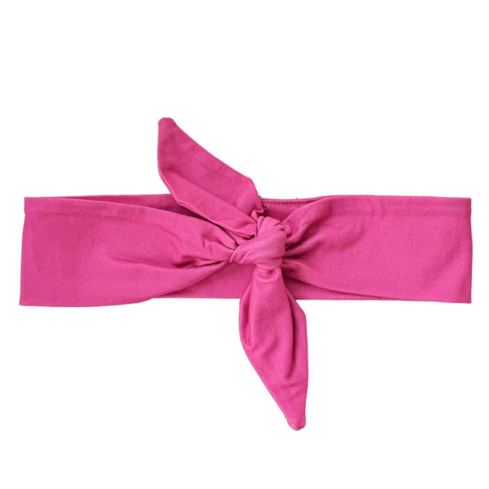 Luxe Bamboo Knotted Headband - Berry Pink