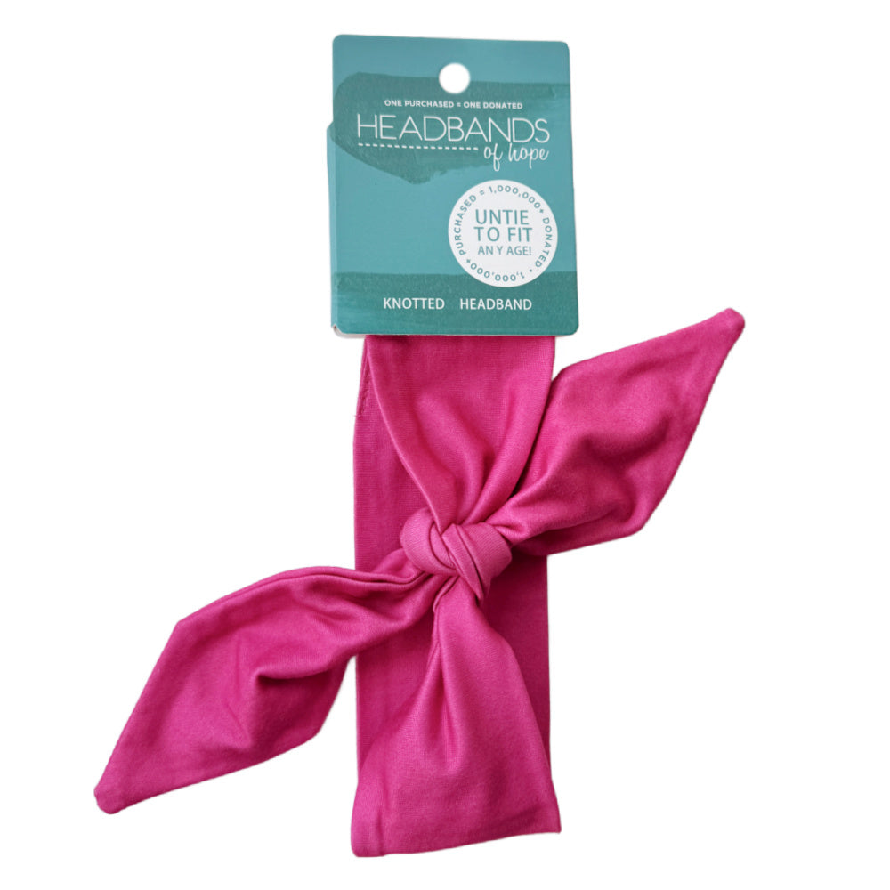 Luxe Bamboo Knotted Headband - Berry Pink