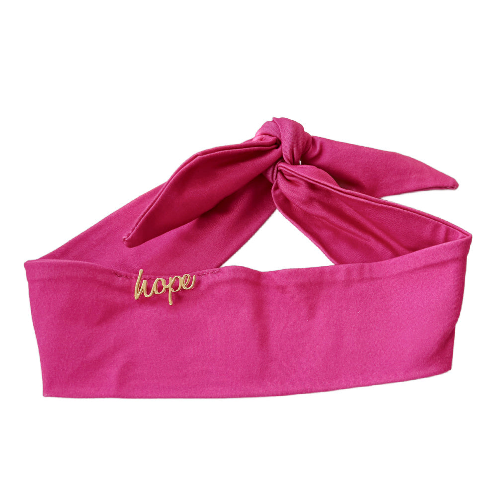 Luxe Bamboo Knotted Headband - Berry Pink