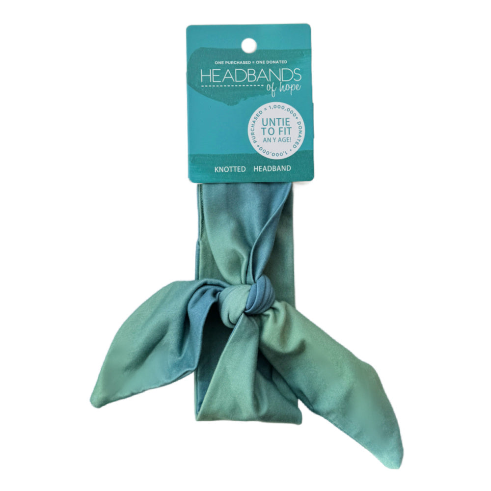 Luxe Bamboo Knotted Headband - Dark Jade Ombre