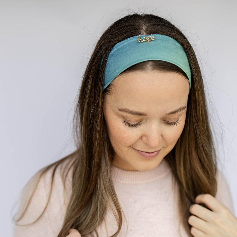 Luxe Bamboo Knotted Headband - Dark Jade Ombre