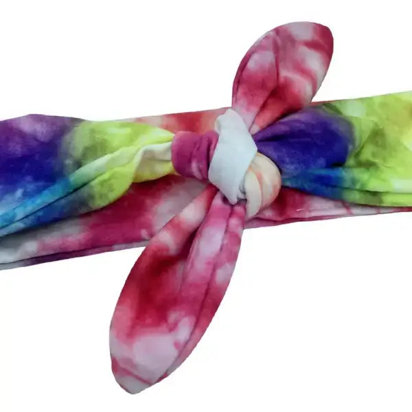 Luxe Bamboo Knotted Headband - Multi Tie Dye