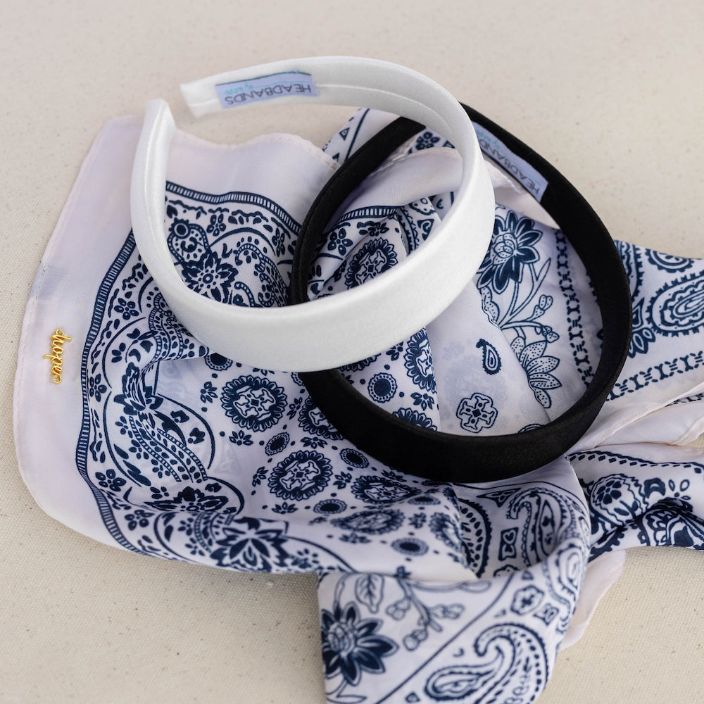 Wide Headband Set - Black + White