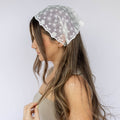 Delicate Lace Headscarf - White