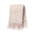 Oversized Fringe Scarf - Beige