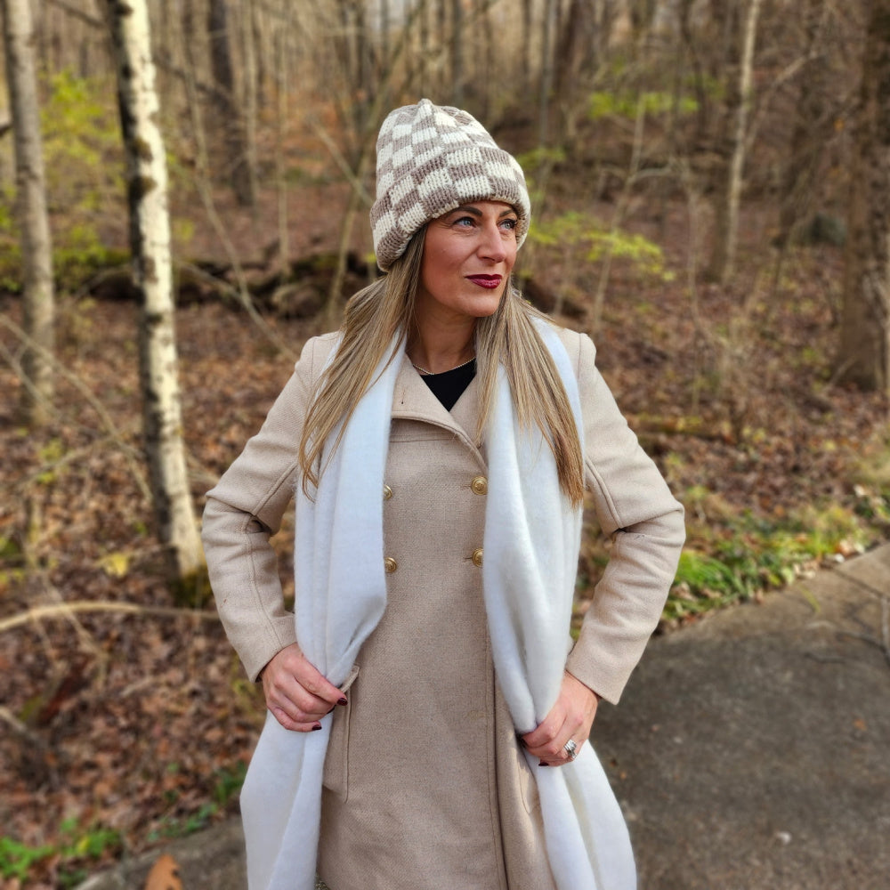 Oversized Fringe Scarf - Ivory