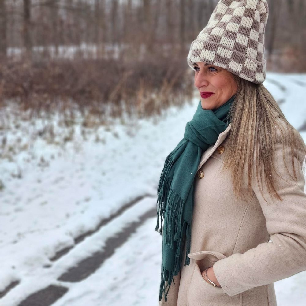 Italian Fringe Scarf - Evergreen
