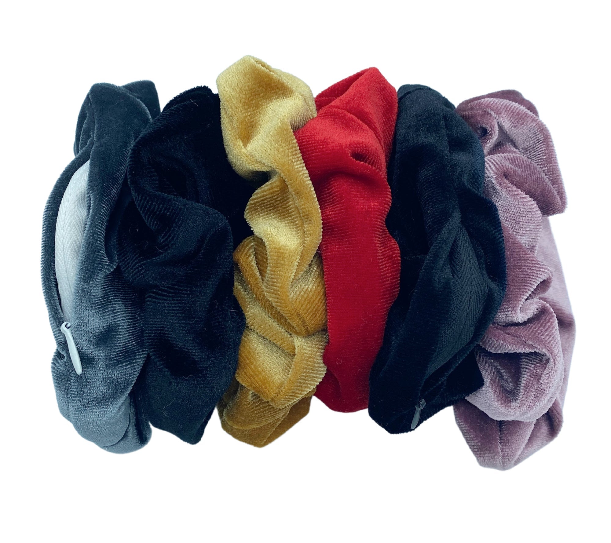 Set of 6 - Velvet Scrunchie Set