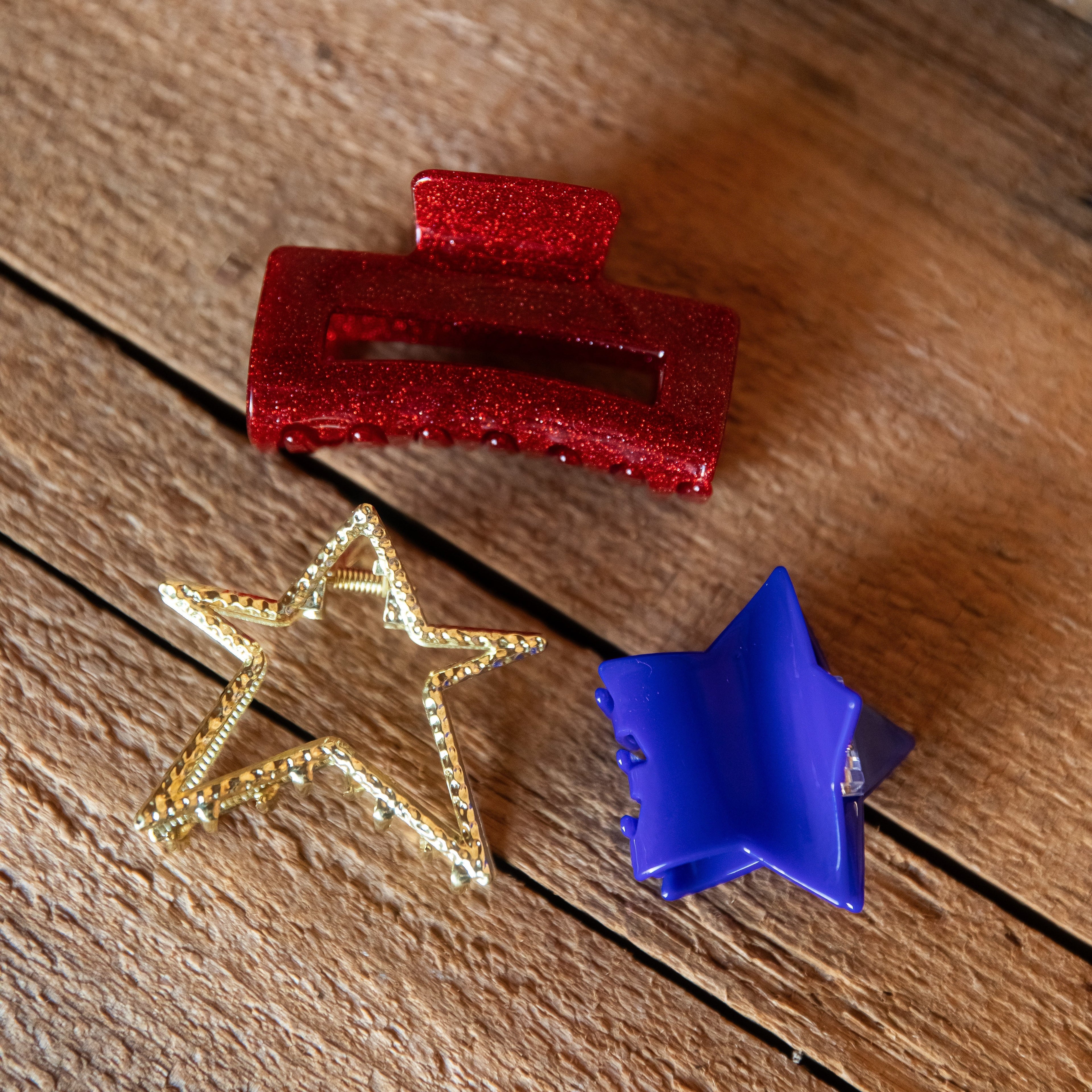 Clip Set - Red + Blue Star