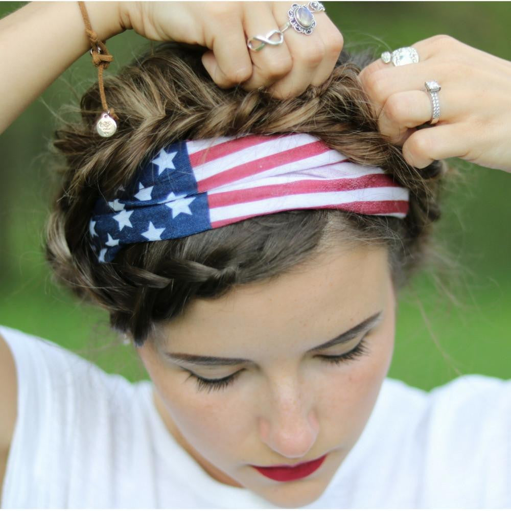 Luxe Tube Turban - American Flag