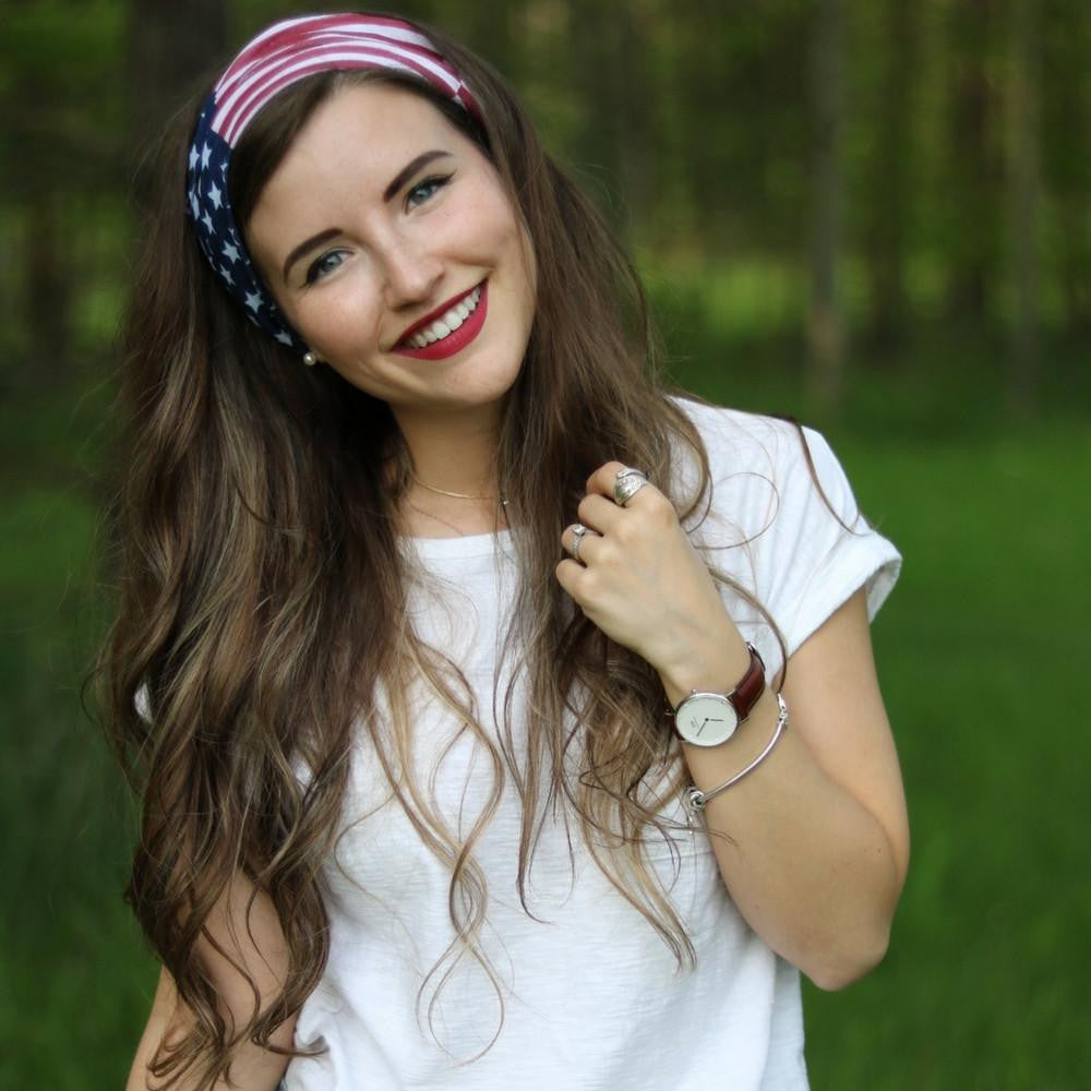 Luxe Tube Turban - American Flag